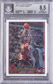 2003/04 Topps Chrome #111 LeBron James Rookie Card – BGS NM-MT+ 8.5
